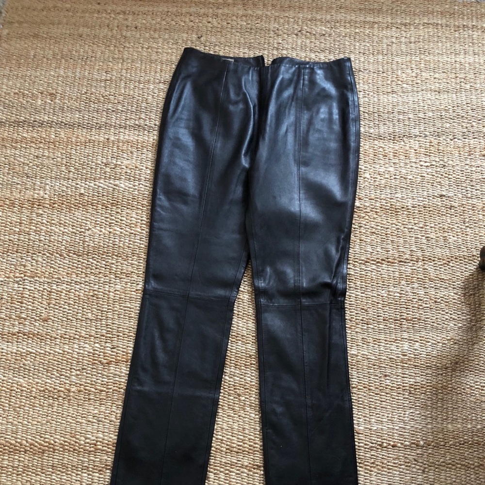 Black leather pants